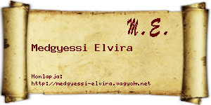 Medgyessi Elvira névjegykártya